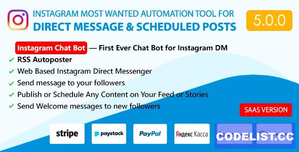 DM Pilot v5.0.0 - Instagram Chat Bot, Web Direct Messenger & Scheduled Posts - nulled