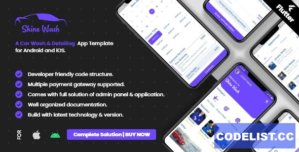 Car Wash Booking System with mobile apps android | Ios | Flutter v2.0.0