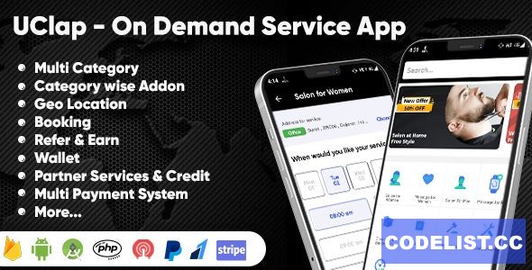 UClap v1.2 - On Demand Home Service App | UrbanClap Clone | Android App with Interactive Admin Panel