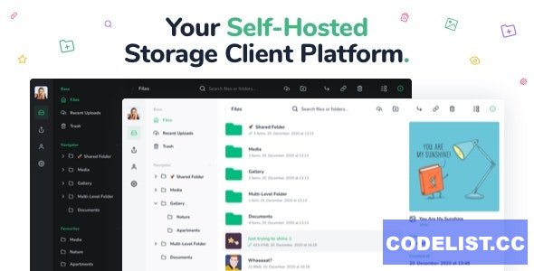 Vue File Manager v1.8.5 - Store, Share & Get Files Instantly - Private Cloud Build on Vue & Laravel