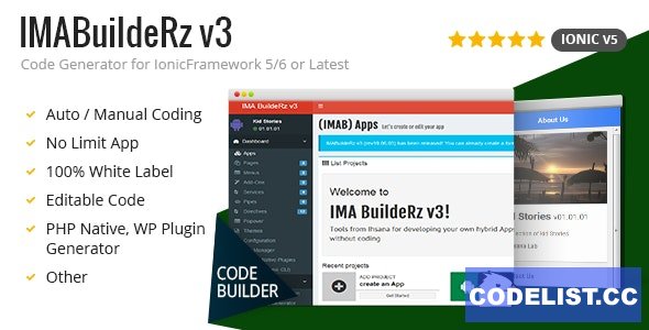IMABuildeRz v3 rev21.05.10 - Ionic Mobile App Builder + Code Generator