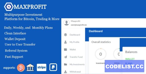 Max Profit v5.2 - Online Multipurpose Investment Platform - nulled