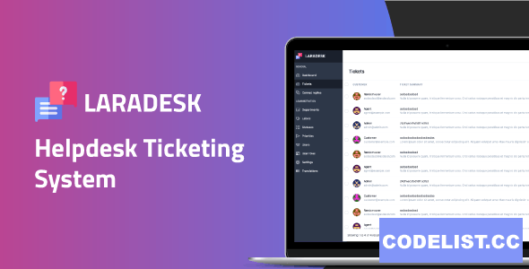 Laradesk v1.1.2 - Helpdesk Ticketing System