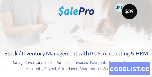 SalePro v3.6.3 - Inventory Management System with POS, HRM, Accounting