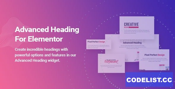 Advanced Heading and Animated Text for Elementor v1.0