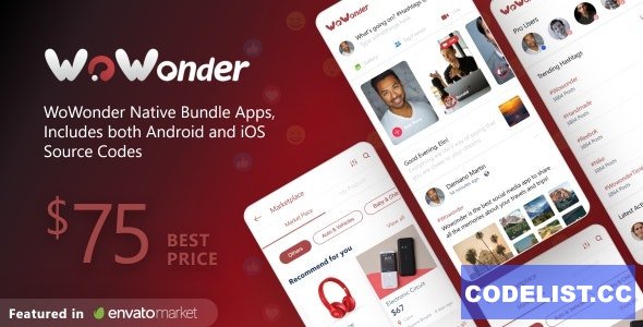 Mobile Native Social Timeline Applications v4.7 - For WoWonder Social PHP Script