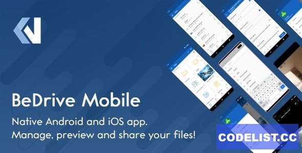 BeDrive Mobile v1.0.8 - Native Flutter Android and iOS app for File Storage PHP Script