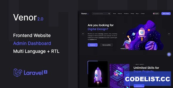 Venor v2.0 - Multipurpose Website CMS & Creative Agency Management System