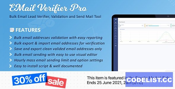Email Verifier Pro v2.9 - Bulk Email Addresses Validation, Mail Sender & Email Lead Management Tool