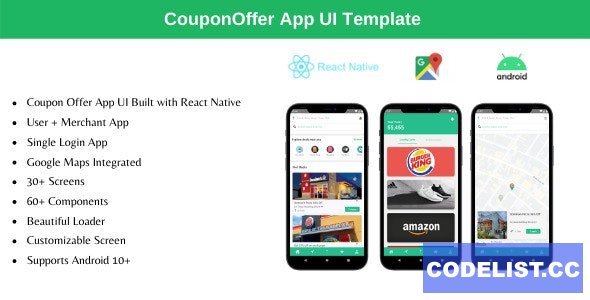 Coupon Offer App v2.0 - React Native Theme