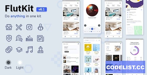 FlutKit v6.1.0 - Flutter UI Kit