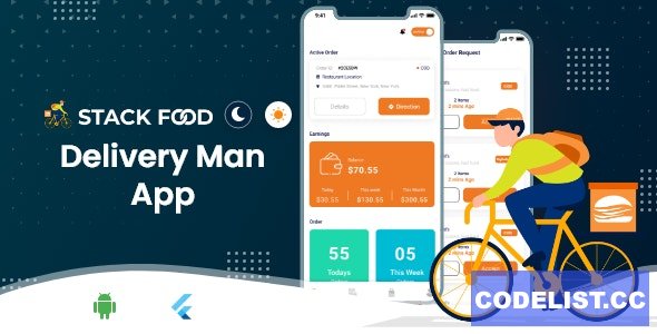 StackFood Multi Restaurant - Food Ordering Delivery Man App v7.2.1