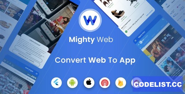 MightyWeb Webview v23.0 - Web to App Convertor (Flutter + Admin Panel)