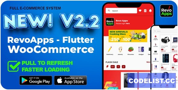 Revo Apps Woocommerce v2.2.0 - Flutter E-Commerce Full App Android iOS