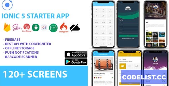 Ionic 5 / Angular 5 UI Theme / Template App - Multipurpose Starter App
