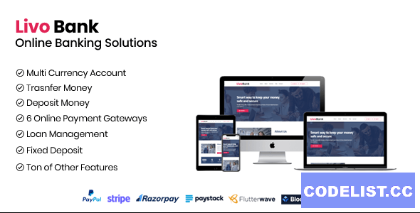 Livo Bank v1.1 - Complete Online Banking System