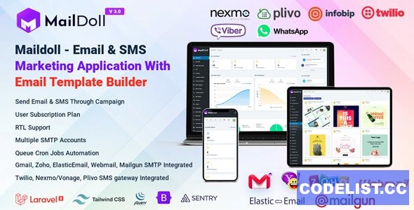 Maildoll v3.0 - Email & SMS Marketing SaaS Application