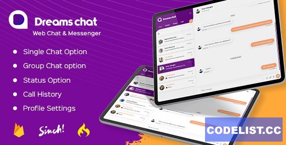 DreamsChat v1.5.5 - WhatsApp Clone - Native Android App with Firebase Realtime Chat & Sinch for Call