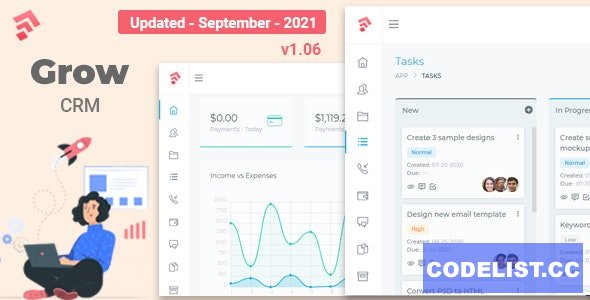 Grow CRM v1.06 - Laravel Project Management