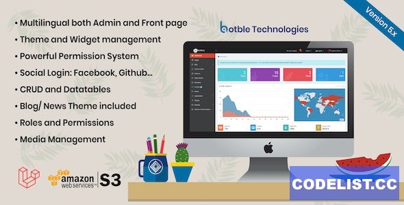 Botble v5.26 - Laravel CMS, CRUD generator, Modular & Theme system, Role permissions, Multilingual blog