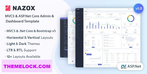 Download Nazox v1.0 – ASP.Net Core & MVC5 Admin & Dashboard Template | Free Nulled Scripts