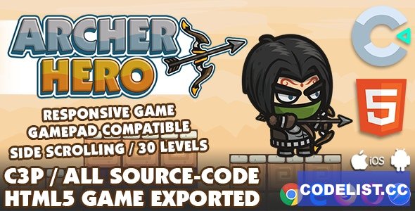 Archer Hero HTML5 Game v1.0 - With Construct 3 All Source-code