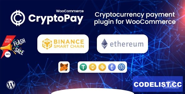 CryptoPay WooCommerce v2.4.1 - Cryptocurrency payment plugin