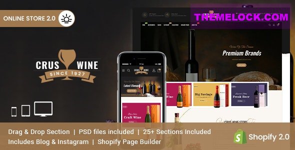 Cruswine v2.0.0 - Sectioned Shopify Theme