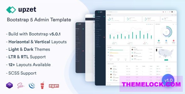 Upzet v1.0 - Admin & Dashboard Template