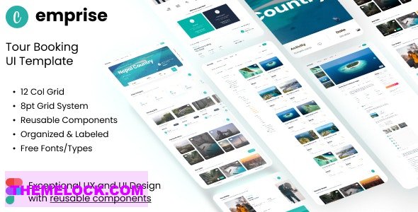 Download Emprise UI v1.0 – Tour Travel Landing Page Figma Template | Free Nulled Scripts