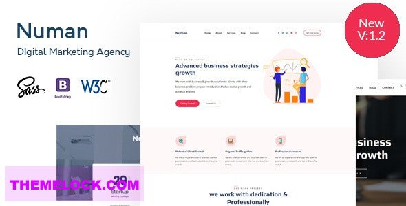 Numan v1.2 - Digital & Marketing Agency HTML Template