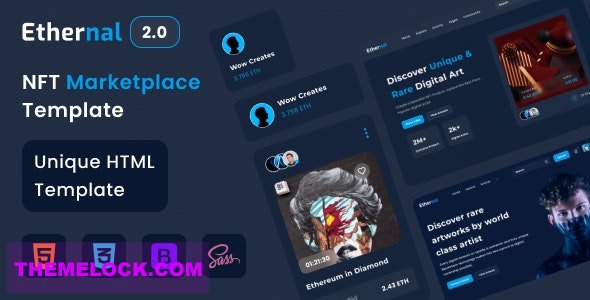 Ethernal v1.0 - NFT Marketplace HTML Template