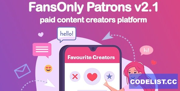 PHP FansOnly Patrons v2.1 - Paid Content Creators Platform