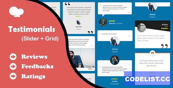 Testimonials Slider and Grid for WPBakery Page Builder v2.0.0