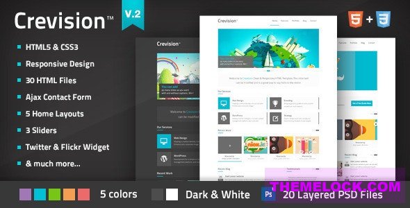 Crevision v2.0 - Responsive HTML Template