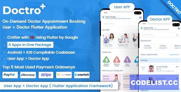 Doctor Appointment Booking v7.3.0 – Medicine Ordering Flutter App