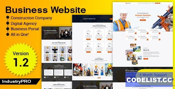 Industry PRO v1.2 - Multipurpose Construction Builder and Agency Website Script