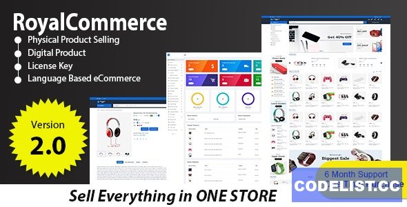 RoyalCommerce v2.0 - Laravel Ecommerce System with Physical and Digital Product Selling