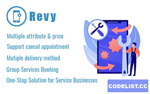 Revy v2.0 - WordPress booking system for repair service industries