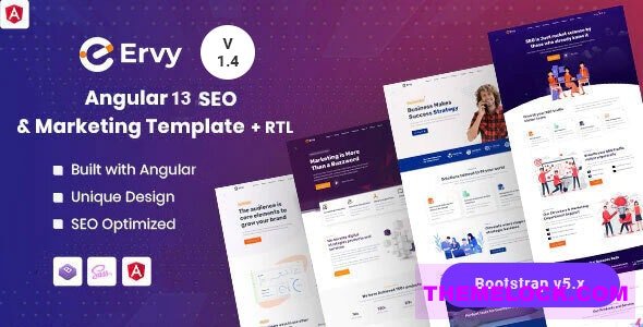 Download Ervy v1.4 – Angular 13 IT & SEO Marketing Startup Template | Free Nulled Scripts