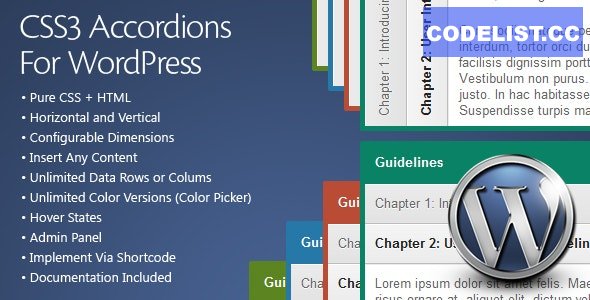 CSS3 Accordions For WordPress v3.0