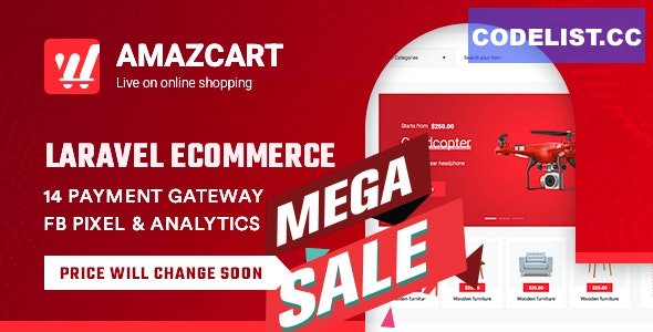 AmazCart v1.2.1 - Laravel Ecommerce System CMS - nulled