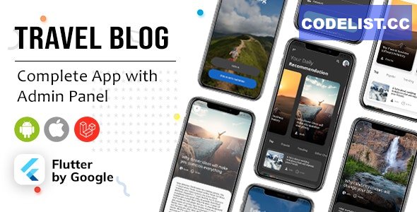 Flutter Blog App, News App v1.3 - Travel, News, Branding App