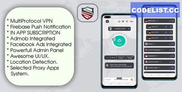 One VPN v1.0 - With Admin Panel And Multi Protocol VPN App