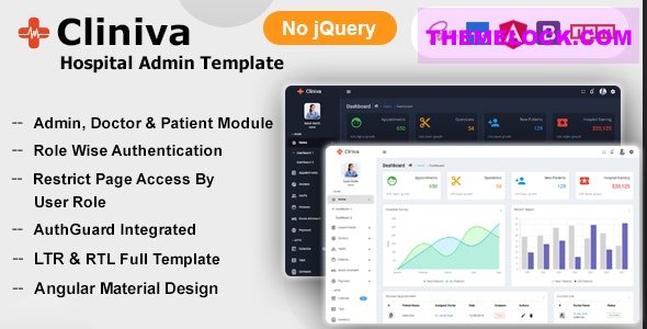 Download Cliniva Hospital v6.0.0 – Angular 12+ Medical Admin Dashboard Template For Doctors & Clinics | Free Nulled Scripts