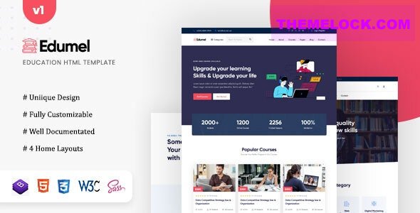 Edumel v1.0 - Education LMS template