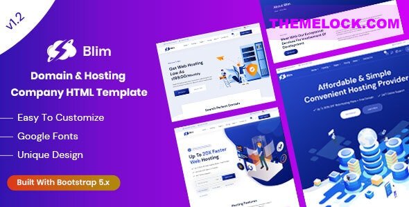 Blim v1.2 - Domain & Hosting Company HTML Template