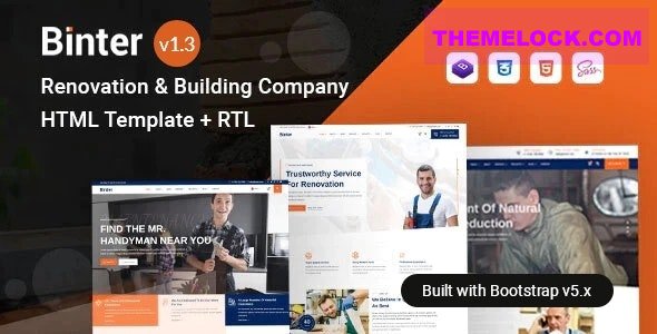 Binter v1.0 - Renovation & Building Bootstrap 5 Template