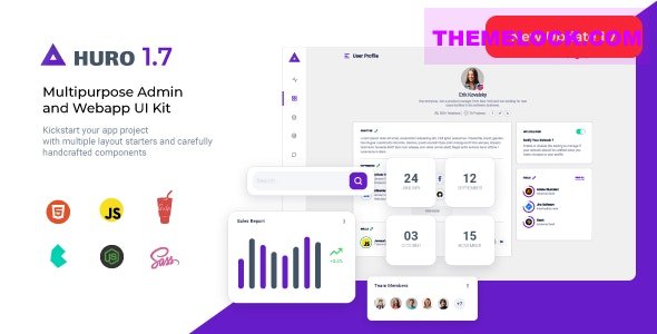 Huro v1.7 - Multipurpose Admin and Webapp UI Kit