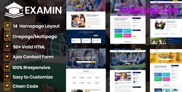 Examin v1.5 - Education and LMS Template